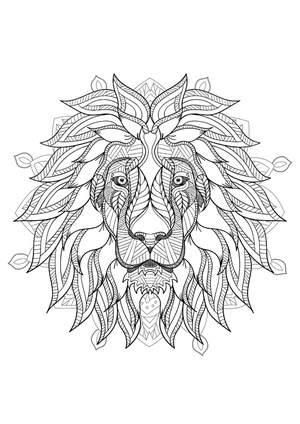 Mandala Simples de Leão