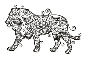 Mandala de Leão Andante