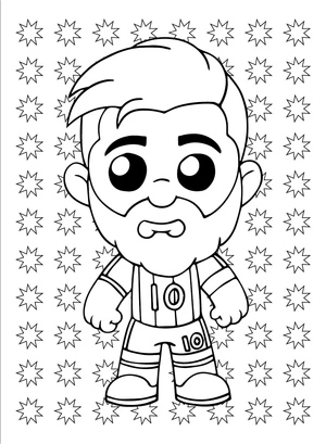 Página para Colorir Adorável Lionel Messi