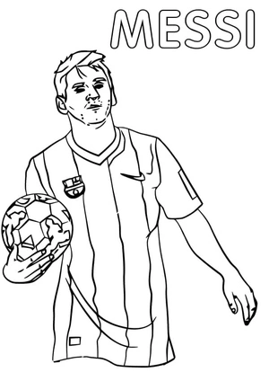 Página para Colorir Incrível Lionel Messi