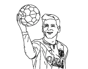Página para Colorir Página para colorir com Lionel Messi