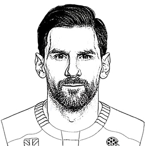 Página para Colorir do Lionel Messi