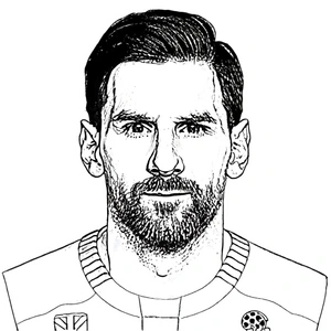 Página para Colorir Página para Colorir do Lionel Messi