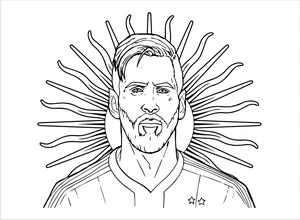 Página para Colorir Não rotule como Página para Colorir Imprimível Grátis do Messi