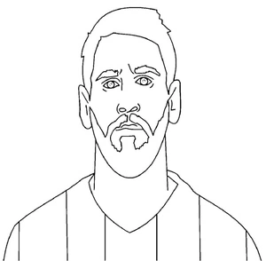 Página para Colorir Imagem de alta qualidade de Lionel Messi