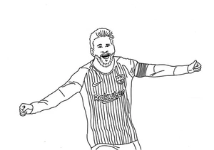 Página para Colorir Lionel Messi