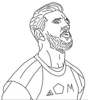 Página para Colorir Messi #2