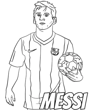 Página para Colorir Número 10 Messi