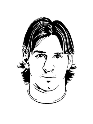 Página para Colorir Lionel Messi Jovem