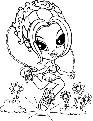 Corda de Pular Lisa Frank Coloring Page
