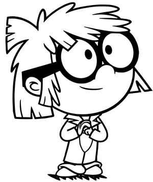 Lisa Loud sorrindo, fácil coloring page, free printable