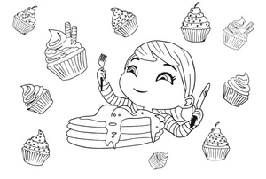 Página para Colorir Mia do programa Little Baby Bum