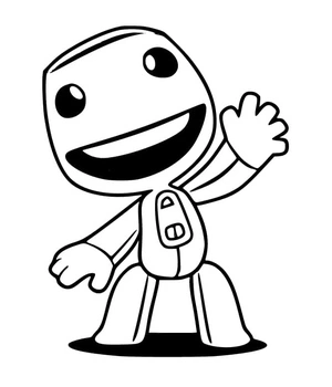 Página para Colorir Bonequinho Adorável