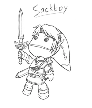 Página para Colorir Fantasia do Sackboy