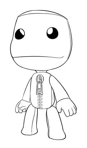 Página para Colorir Imagem do Sackboy