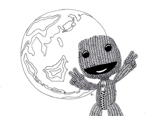 Página para Colorir Sackboy de Little Big Planet