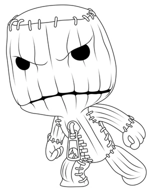 Página para Colorir Boneco Mal-Humorado