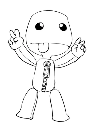 Página para Colorir Página para Colorir de Little Big Planet para Imprimir