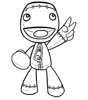 Página para Colorir Página para Colorir LittleBigPlanet para Imprimir