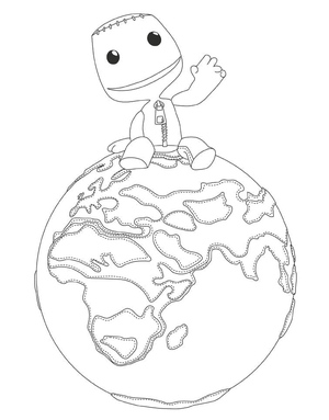 Sackboy no mundo de Little Big Planet