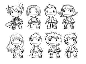 Página para Colorir Skins para Little Big Planet