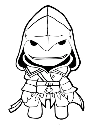 Página para Colorir Ninja do Mundo Minúsculo