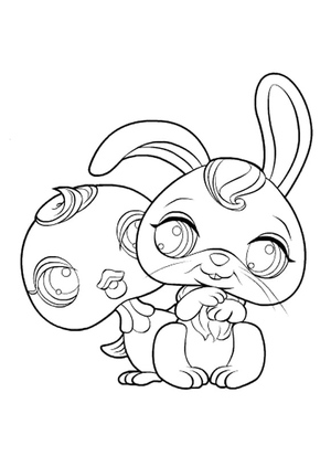 Página de Colorir Grátis Littlest Pet Shop para Crianças