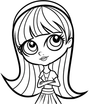 Página para Colorir Littlest Pet Shop - Blythe