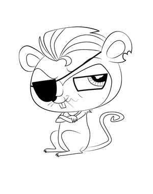 Página para Colorir Pete do Littlest Pet Shop