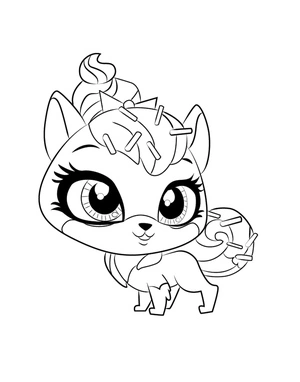 Página para Colorir Granulados de Açúcar do Littlest Pet Shop
