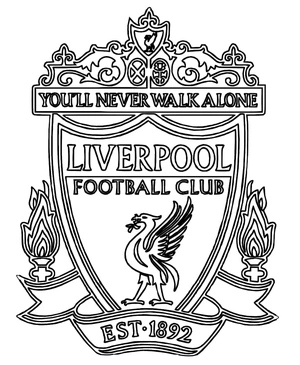 Página para Colorir Logo do Liverpool F.C.