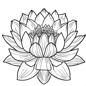 Página para Colorir Lótus Exquisita