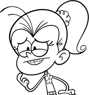 Página para Colorir Luan Loud Assustado