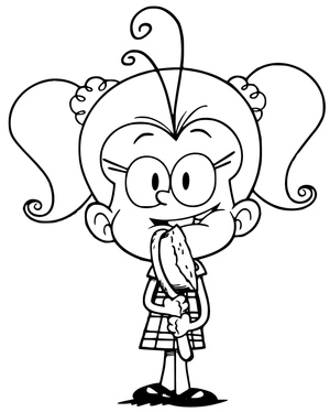 Página para Colorir Luan Loud Animado