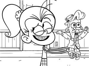 Página para colorir imprimível do Luan Loud