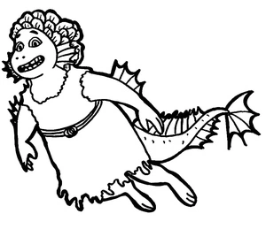 Página para Colorir Criar uma página para colorir da Daniela Paguro do filme Luca