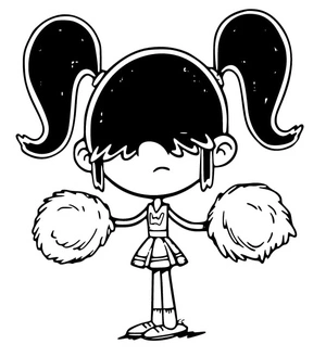 Página para Colorir Líder de Torcida Lucy Loud
