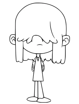 Página para Colorir Lucy Loud para imprimir