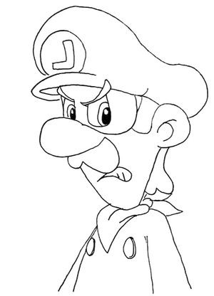 Página para Colorir Luigi Furioso
