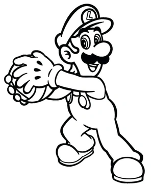 Página para Colorir Luigi Feliz