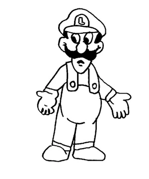 Página para Colorir Página para Colorir do Luigi