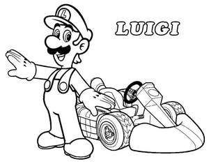 Luigi correndo em Mario Kart