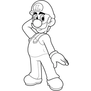 Página para Colorir As Aventuras do Luigi
