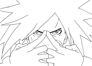 Página para Colorir Página para colorir do Madara Uchiha
