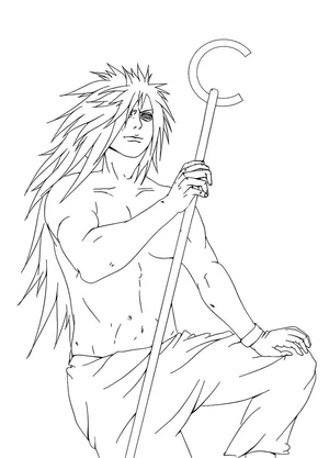 Página para Colorir Imagem de Madara Uchiha