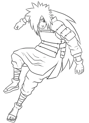 Página para Colorir Impressionante Madara Uchiha