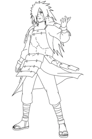 Página para Colorir Madara Uchiha é incrível!