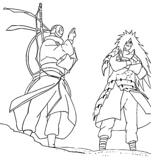 Página para Colorir Obito e Madara Uchiha