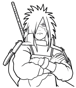 Página para Colorir Página para Colorir Madara Uchiha para Imprimir