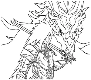 Página para Colorir Imagem para Imprimir do Madara Uchiha, evite rotular como Página para Colorir